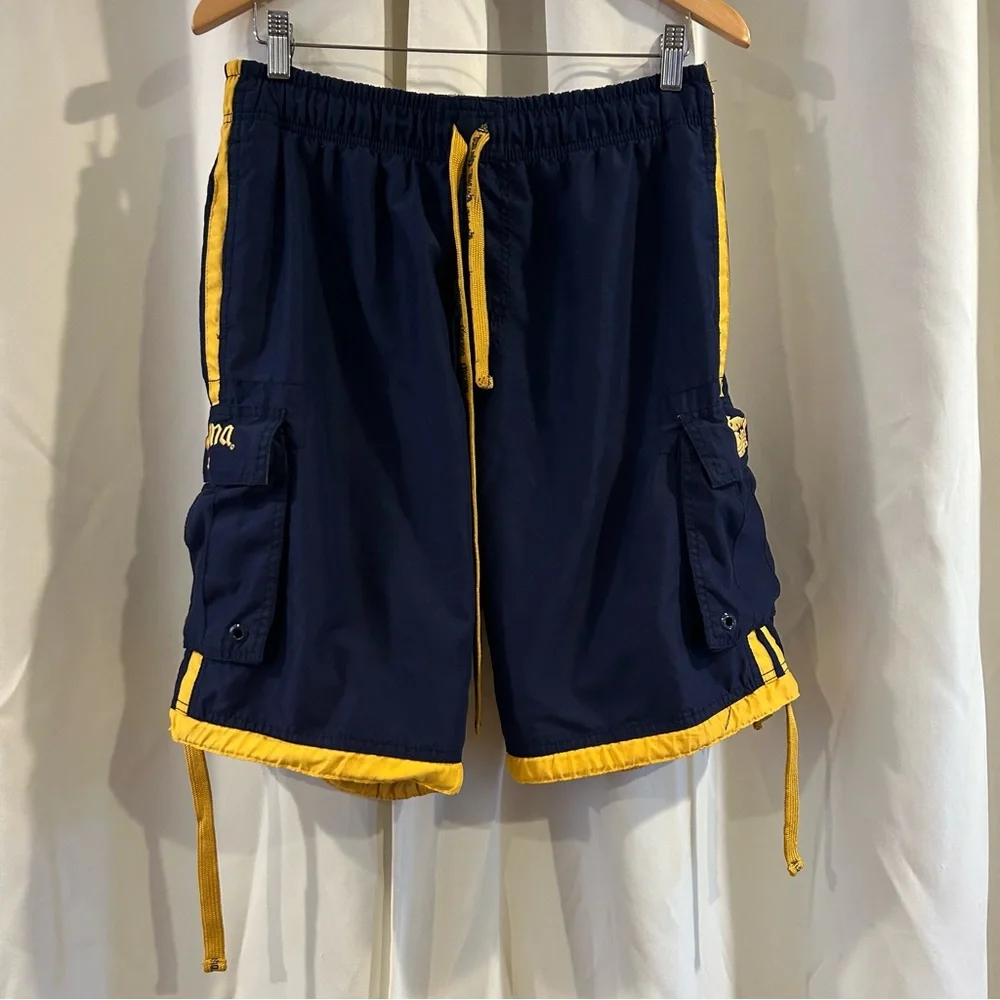 Vtg Y2K Corona‎ Extra Beer Cargo Swim Shorts Trunks Blue Party L